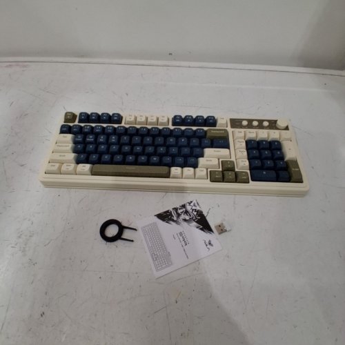 AULA 99 KEYS MEMBRANE COMPUTER KEYBOARDS WITH NUMBER PAD - BLUE GREY (MODEL:S99) image 5