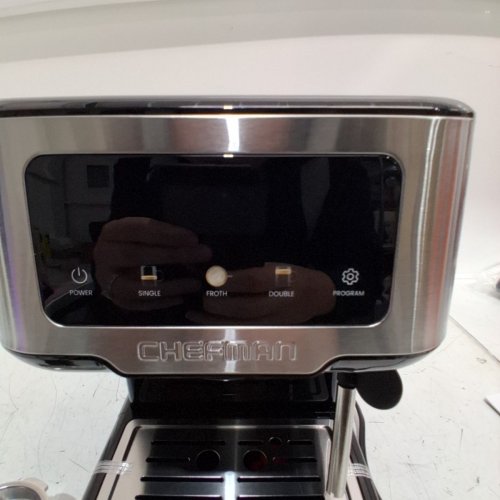 CHEFMAN CRAFTBREW ESPRESSO MACHINE 5-BAR PUMP DIGITAL ESPRESSO MAKER WITH STEAM WAND - BLACK (MODEL: RJ54-SS-15-D-BLK-CA) image 5
