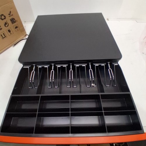 TERA AUTO OPEN CASH REGISTER DRAWER WITH UNIVERSAL UNDER COUNTER MOUNTING METAL BRACKETS - 16" - BLACK - (MODEL:405R) image 3