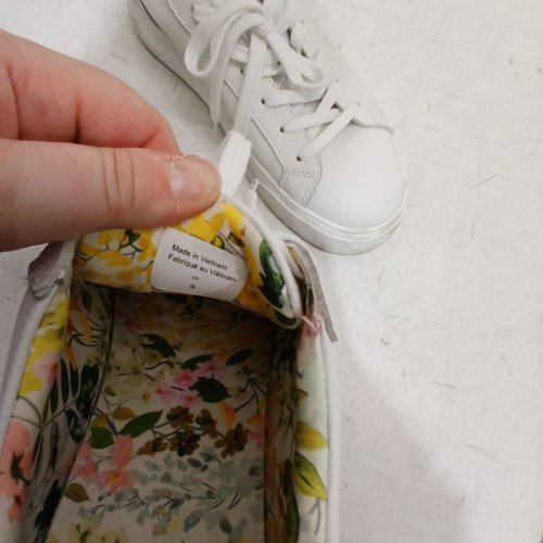 WOMENS TED BAKER MAISIE LEATHER COURT SHOES - SIZE 9 - WHITE/FLORAL (STYLE: 3756607) image 5
