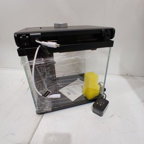 AQQA DESKTOP SELF-CLEANING SMALL AQUARIUM STARTER KIT - 3.7 GAL - BLACK (MODEL: AQ145) image 4