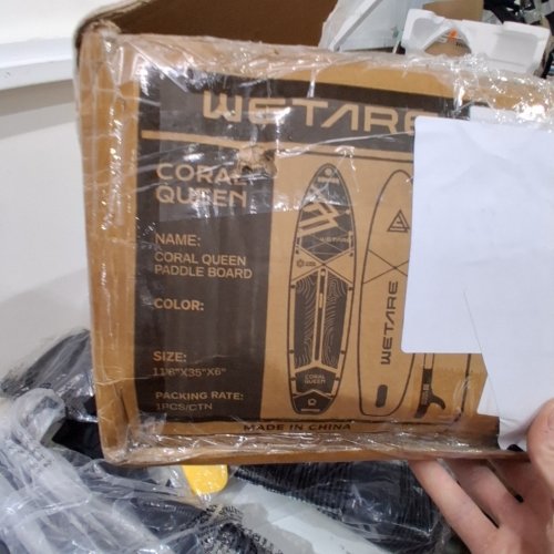 WETAR INFLATABLE STAND-UP PADDLE BOARD - EXTRA WIDE 450LBS MAX - PURPLE/BROWN image 2