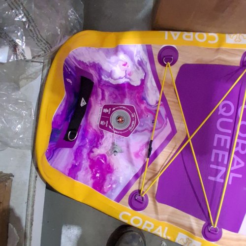WETAR INFLATABLE STAND-UP PADDLE BOARD - EXTRA WIDE 450LBS MAX - PURPLE/BROWN image 5