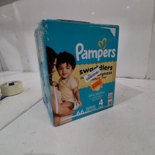 66PK PAMPERS SWADDLERS ACTIVE BABY DIAPERS - SIZE 4 - 22-37LBS image 3
