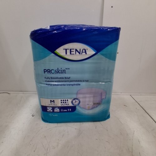 40PK TENA PROSKIN ULTRA ADULT INCONTINENCE BRIEFS - MEDIUM - WHITE (MODEL: 67200) image 2
