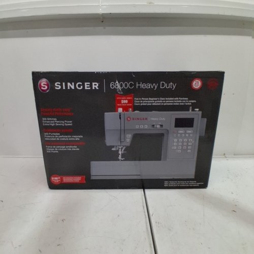 SINGER HEAVY DUTY 6800C COMPUTERIZED SEWING MACHINE WITH ACCESSORY KIT - GREY - (MODEL: HD6800C) image 8