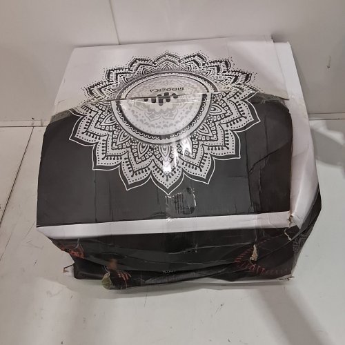 MOOZICA 14FT'STEEL HANDPAN TONGUE DRUM 17 NOTES IN D MINOR WITH OCTAVE OVERTONE DESIGN - BLACK/RED - (MODEL: HP-02) image 8