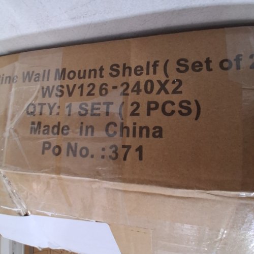 2PK WELLAND ALLEN WALL MOUNT FLOATING SHELVES - 24" X 8" - BROWN OAK (MODEL: WSV126-240X2) image 2