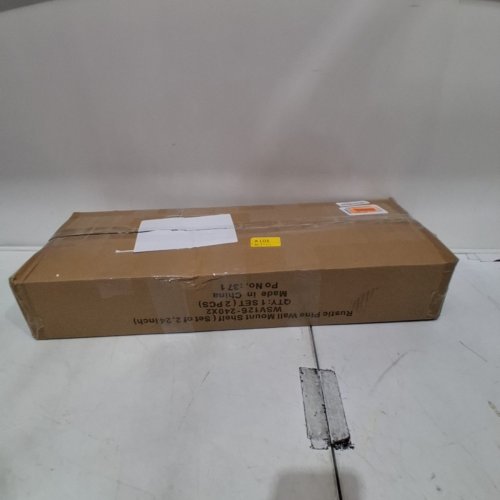 2PK WELLAND ALLEN WALL MOUNT FLOATING SHELVES - 24" X 8" - BROWN OAK (MODEL: WSV126-240X2) image 5