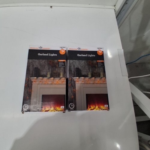 2PK WAY TO CELEBRATE! LED PUMPKIN GARLAND LIGHTS - 45 LED, 6FT LIGHTED LENGTH EACH - ORANGE/BLACK image 2