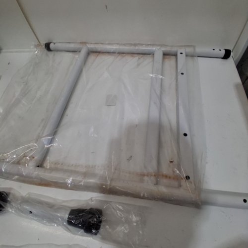 WISDEER BEDSIDE STEP STOOL WITH ASSIST GRAB BAR - 400 LBS MAX - WHITE/BLACK (MODEL: STBR07) image 3