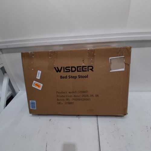 WISDEER BEDSIDE STEP STOOL WITH ASSIST GRAB BAR - 400 LBS MAX - WHITE/BLACK (MODEL: STBR07) image 6