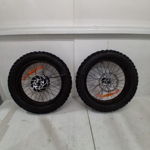 2PC HIKEEP FRONT & BACK WHEEL ASSEMBLY REPLACEMENT FOR K6 S ELECTRIC DIRTBIKE - 20" X 4" - BLACK image 2