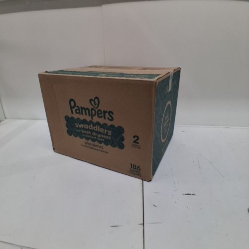 186PK PAMPERS SWADDLERS DISPOSABLE DIAPERS - SIZE 2 image 2