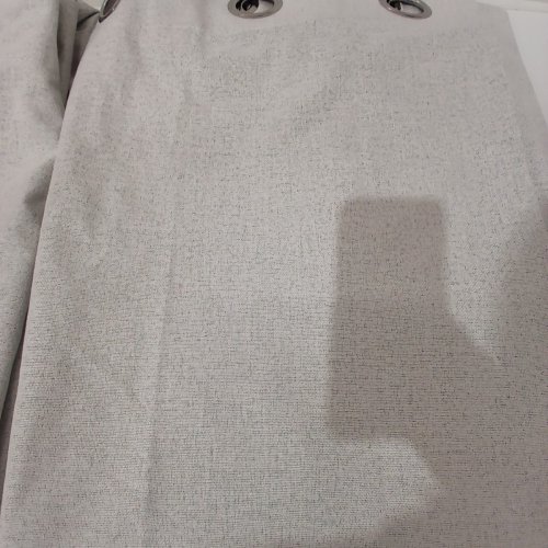 (2 PANELS) BLACKOUT GROMMET TESTURED CURTAIN PANELS - 62" X 90" - IVORY / GREY image 3