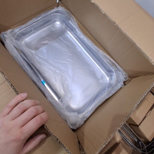 4PK STAINLESS STEEL PARTY SIZED CHAFING DISHES - 9 QT - SILVER image 4