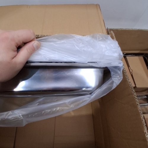 4PK STAINLESS STEEL PARTY SIZED CHAFING DISHES - 9 QT - SILVER image 5