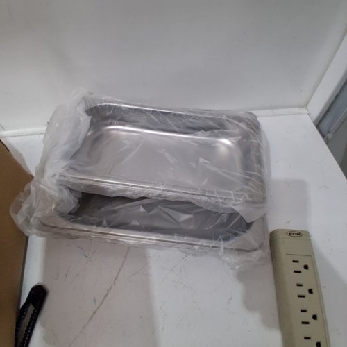 4PK STAINLESS STEEL PARTY SIZED CHAFING DISHES - 9 QT - SILVER image 7