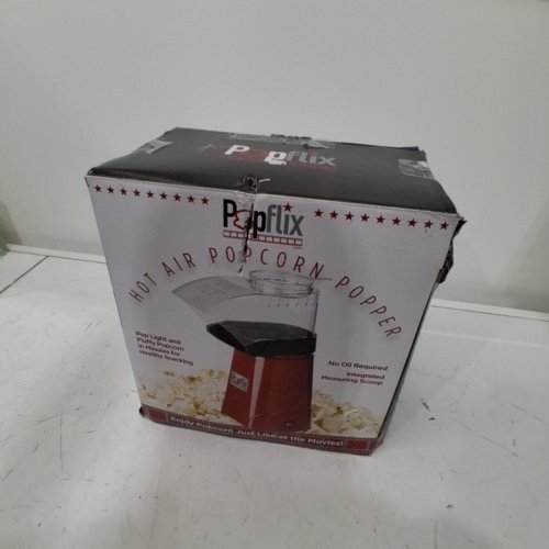 POPFLIX HOT AIR POPCORN MAKER, CINEMA POPCORN MAKER, 10 CUPS OF POPCORN - RED (MODEL: PF-2978CRJ) image 5