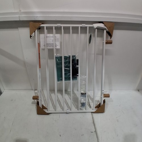BABELIO 2-IN-1 EASY SWING AUTO CLOSE BABY/DOG GATE FOR STAIRS - 26" - 43" X 28" - WHITE (MODEL: BEBAM17) image 2