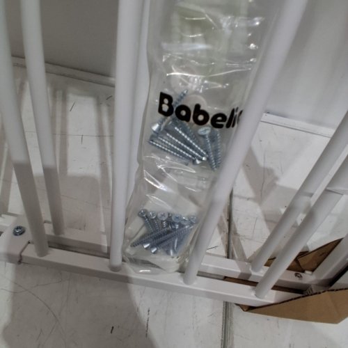 BABELIO 2-IN-1 EASY SWING AUTO CLOSE BABY/DOG GATE FOR STAIRS - 26" - 43" X 28" - WHITE (MODEL: BEBAM17) image 3