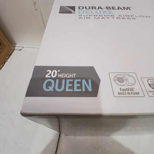 INTEX DURA-BEAM DELUXE SUPREME AIR-FLOW AIR MATTRESS WITH BUILT-IN ELECTRIC PUMP - 20" QUEEN - GREY (MODEL:64489ED) image 2