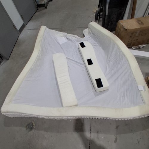 ENHOMEE BOUCLE CLOUD BED FRAME - BEIGE - FULL image 2