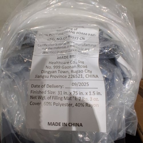 FOLDING GUEST BED WITH WHEELS - 31" X 75" X 1.5" MATTRESS - BLACK (MODEL: USAN1012600A) image 6
