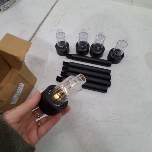 5PC SOLAR LED PATHWAY GARDEN STAKE LIGHTS FOR OUTDOOR - BLACK image 2