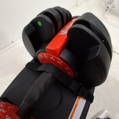 HAKENO 15-IN-1 ADJUSTABLE DUMBBELL - 52.5LB - BLACK/RED image 3