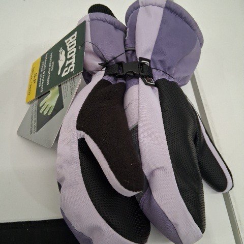 KIDS ROOTS GLOVES MITTENS WITH WATERPROOF MEMBRANE - SMALL - PRUPLE -(STYLE:2021197) image 2