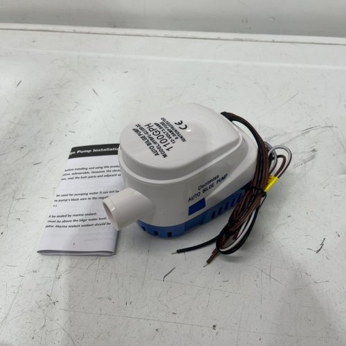 MAXZONE AUTOMATIC SUBMERSIBLE COMPACT BOAT BILGE WATER PUMP WITH FLOAT SWITCH -1-1/8" OUTLET,- 12V, 3.2AMP - 1100GPH - WHITE - (MODEL: A02-111001) image 2