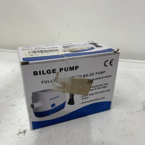MAXZONE AUTOMATIC SUBMERSIBLE COMPACT BOAT BILGE WATER PUMP WITH FLOAT SWITCH -1-1/8" OUTLET,- 12V, 3.2AMP - 1100GPH - WHITE - (MODEL: A02-111001) image 3