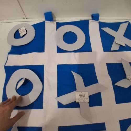 ADULT UNISEX TIC TAC TOE GAME SET COSTUME - BLUE / WHITE image 3