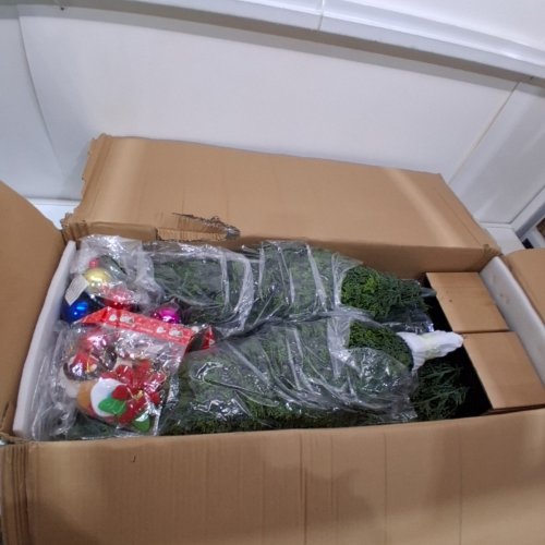 2PK ARTIFICIAL FAUX CEDAR TOPIARY TREE WITH CHRISTMAS DECORATIONS - 5FT - GREEN (MODEL: SM-BS-150) image 2