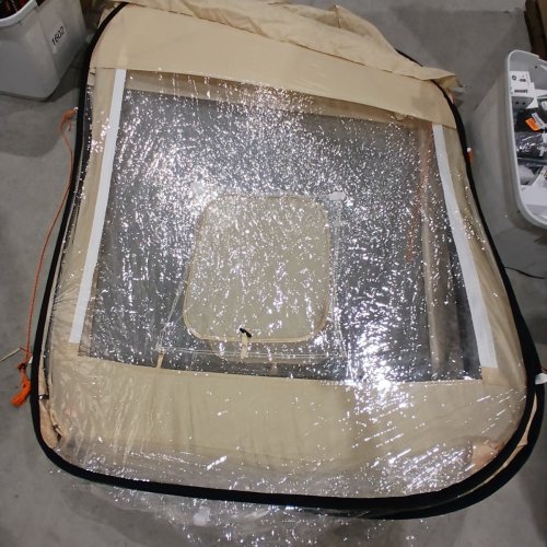 POP UP BUBBLE TENT WITH WATERPROOF TOP COVER - 10FT X 9.2FT - 8 PERSON - BEIGE (MODEL: 121085) image 4