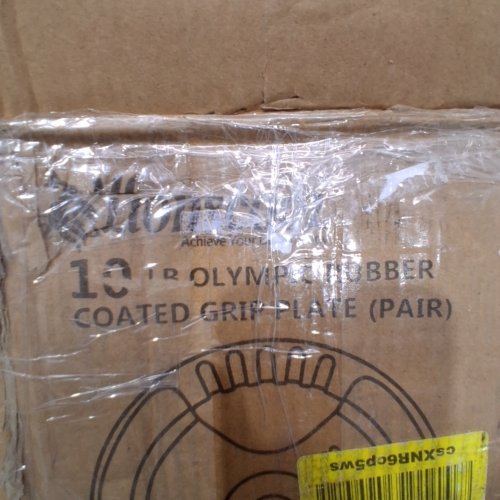 2PK LIONSCOOL RUBBER COATED OLYMPIC BARBELL WEIGHT PLATE - 10LBS (MODEL: LCLCA-3HPLATE) image 2