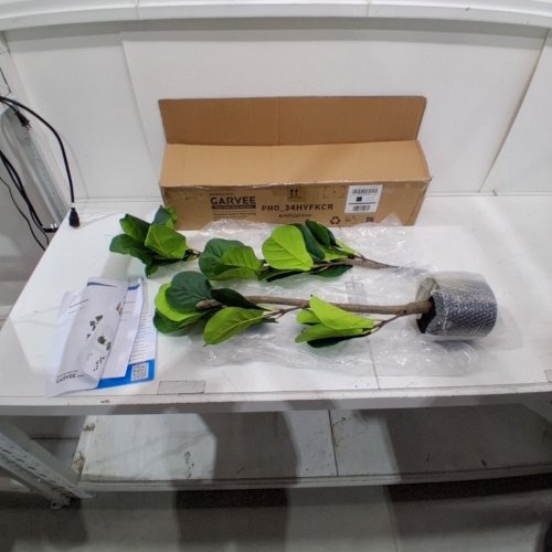 GARVEE ARTIFICIAL FIDDLE LEAF FIG TREE - 5FT - GREEN/BLACK (MODEL: PHO_34HYFKCR) image 3