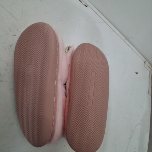 YOUTH BUNNY DESIGN PLUSH INDOOR WARM WINTER SLIPPERS - 2.5- 3 - PINK image 5