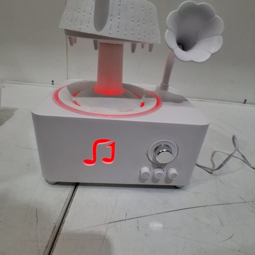 VINTAGE-STYLE RECORD PLAYER DIFFUSER WITH LIGHTS AND SOUND - WHITE (MODEL: V98) image 2