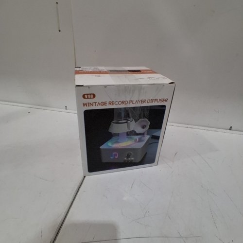 VINTAGE-STYLE RECORD PLAYER DIFFUSER WITH LIGHTS AND SOUND - WHITE (MODEL: V98) image 5