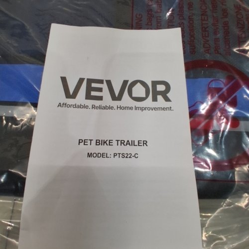 VEVOR PET BIKE TRAILER WITH QUICK RELEASE - 66LBS MAX - BLUE/BLACK (MODEL: PTS101) image 3
