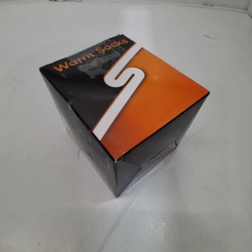 UNISEX WARM SOCKS - SIZE 9 - DARK GREY/ORANGE (MODEL: AF-01) image 3