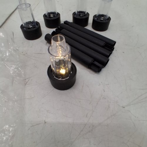 5PC SOLAR LED PATHWAY GARDEN STAKE LIGHTS FOR OUTDOOR - BLACK image 2
