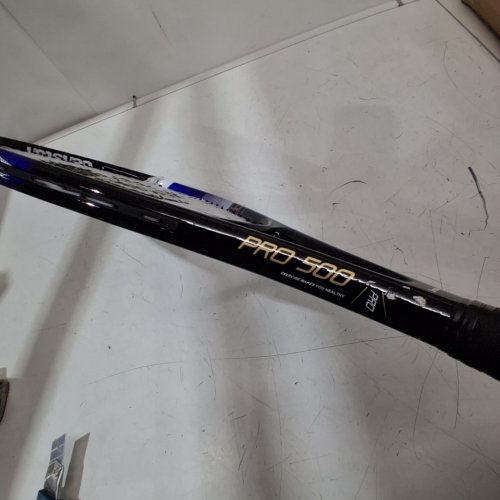 SENSTON PRO 500 LIGHTWEIGHT RECREATIONAL TENNIS RACKET - 27" - BLACK/BLUE/WHITE image 2