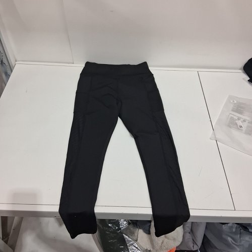 WOMEN'S HIGH WAISTED LEGGINGS WITH POCKETS - MEDIUM - BLACK image 2