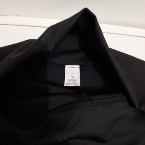 WOMEN'S HIGH WAISTED LEGGINGS WITH POCKETS - MEDIUM - BLACK image 3