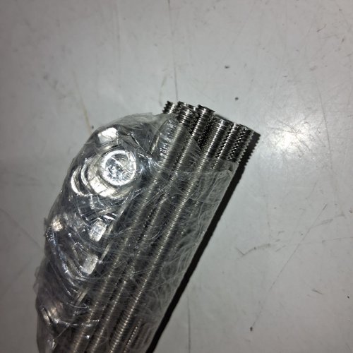 19PC STEEL THREADED RODS 2.5 MM - 18" - SILVER image 3