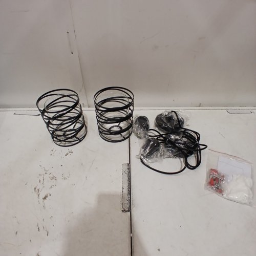 2PK PENDANT LIGHT FIXTURE - CLEAR/ BLACK (MODEL: P1715-2) image 3