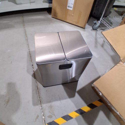 GARVEE RECTANGULAR DUAL TRASH CAN STAINLESS STEEL STEP TRASH CAN WITH REMOVABLE INNER BUCKETS, SOFT-CLOSE LID, AIRTIGHT - 30L (15L/EACH) - SILVER (MODEL: PHK_33ETADGA) image 4